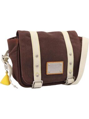 LOUIS VUITTON Antigua Buzzus PM Shoulder Bag Canvas Brown M40080